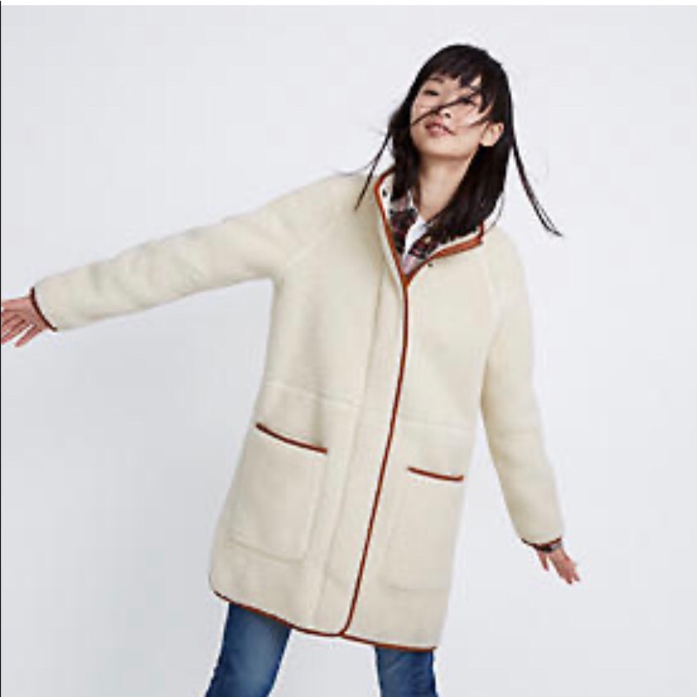 NWT Madewell Sherpa Sweater Coat, small